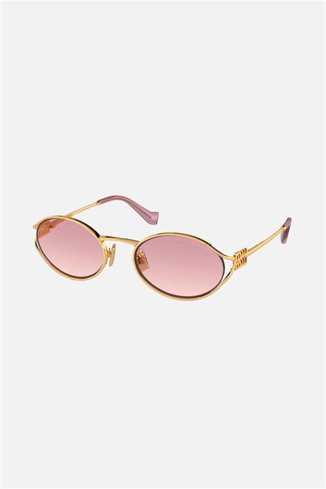 miu miu 54mm oval sunglasses|miu oversized sunglasses.